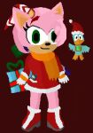  accessory amy_rose anthro christmas christmas_clothing christmas_headwear clothed clothing dress eulipotyphlan female fur gloves green_eyes hair hair_accessory handwear hat headgear headwear hedgehog holidays mammal pink_body pink_fur pink_hair santa_hat sega solo sonic_the_hedgehog_(series) standing timelierg video_games 