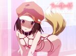  :p bakemonogatari bdsm bent_over bondage bound brown_eyes brown_hair cabbie_hat chinchickrin collar flat_chest hat monogatari_(series) nipples sengoku_nadeko shibari solo tail tongue tongue_out 