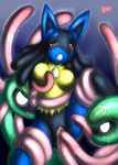  anal anal_penetration anthro anthrofied black_body black_fur blue_body blue_fur blush bodily_fluids bottomless breasts canid canine clitoris clothed clothing cradily double_penetration female forced fossil_pokemon fur generation_3_pokemon generation_4_pokemon genital_fluids genitals grope group hi_res lucario mammal mnxenx001 nintendo nude penetration pokemon pokemon_(species) pokemorph pussy rape red_eyes sex tentacle_rape tentacle_sex tentacles vaginal vaginal_fluids vaginal_penetration white_eyes yellow_body yellow_fur 