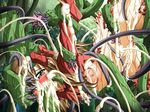  1girl bad_id bow cum defloration rape solo tentacle_sex tentacles third-party_source torn_clothes 