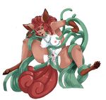  anal anthro anthrofied blush bodily_fluids breasts canid canine chest_tuft claws cum cum_in_mouth cum_inside eyes_closed female fur generation_1_pokemon genital_fluids genitals hair mammal multi_tail nintendo nipples pawpads paws penetration plump_labia pokemon pokemon_(species) pokemorph pussy red_hair sex shebeast solo suspension tail tentacle_sex tentacles tuft vaginal vaginal_penetration vulpix 