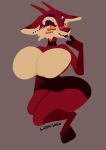  absurd_res big_breasts blush bovid breasts caprine collar demon eyebrows featureless_breasts fur goat goth halloween_ixi hi_res hooves huge_breasts hyper hyper_breasts lineless mammal thick_thighs 