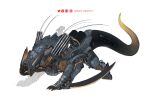  2021 ambiguous_gender capcom claws digital_media_(artwork) feral flying_wyvern hi_res machine mecha monster_hunter nargacuga simple_background smile solo video_games white_background xezeno 