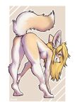  2021 anthro anus areola blush breasts butt canid canine digital_media_(artwork) eyebrows eyelashes female fennec fox foxovh fur genitals grin hair hi_res long_hair looking_at_viewer mammal nipples nude penny_fenmore pussy smile solo 