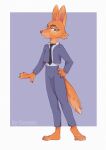  2021 business business_suit canid canine canis clothing dreamworks eyewear female fennec fox glasses hi_res mammal orange_body solo suit the_bad_guys wolf zowato 