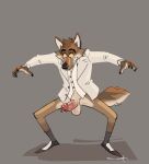  anthro baehotline balls bottomless canid canine canis clothed clothing dreamworks erection genitals hi_res humanoid_genitalia humanoid_penis male mammal mr._wolf_(the_bad_guys) penis solo the_bad_guys wolf 