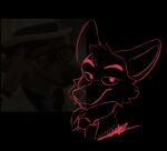  2021 3d_(artwork) absurd_res anthro black_background canid canine canis cheek_tuft digital_drawing_(artwork) digital_media_(artwork) dreamworks facial_tuft half-closed_eyes head_tuft hi_res karruzed male mammal mr._wolf_(the_bad_guys) narrowed_eyes necktie signature simple_background sketch solo the_bad_guys tuft wolf 