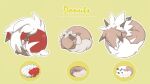  closed_eyes commentary_request curled_up dabu_(dabuchan) dog doughnut food icing lycanroc lycanroc_(midday) lycanroc_(midnight) no_humans outline pokemon pokemon_(creature) rockruff sleeping 