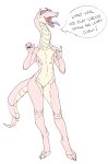  dialogue female hi_res humor lizard mocking multicolored_body pink_body pink_scales reptile reptilian_orbit scales scalie simple_background sketch solo two_tone_body 