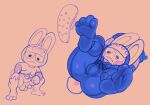  animal_crossing anthro anus balls barely_visible_anus blush bulge clothing feet footwear genitals hi_res lagomorph leporid lying male mammal ninja nintendo on_back penis rabbit sandals simple_background simple_face snake_(animal_crossing) solo submarine_screw tail_tuft tuft video_games warrior 