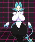  2021 absurd_res anthro big_breasts breasts deltarune felid feline floating_hands hexami hi_res looking_at_viewer machine mammal nipple_outline robot standing tasque_manager thick_thighs undertale_(series) video_games wide_hips 
