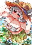  absurd_res animal_humanoid big_breasts bikini blush breasts cleavage clothed clothing female flower grey_hair hair hi_res huge_breasts humanoid mammal mammal_humanoid mouse_humanoid murid murid_humanoid murine murine_humanoid navel nazrin nipple_outline plant red_eyes rodent rodent_humanoid sabitare sarong short_hair smile solo sun_hat sunflower swimwear touhou video_games water 