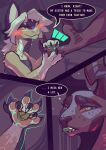  anthro anthrofied bethesda_softworks beverage comic deathclaw duo elvche fallout hi_res horn lazy_(elvche) night night_stalker_(fallout) plant tori_(elvche) video_games 