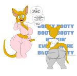  2019 absurd_res anthro big_breasts big_butt blue_eyes bottomwear bouncing_butt breasts butt cleavage clothed clothing didi_kay female grey_bottomwear grey_clothing grey_pants hi_res hoodie huge_butt kangaroo looking_at_viewer macropod mammal marsupial mature_female midriff motion_lines pants pink_clothing pink_hoodie pink_sweatpants pink_topwear shirt solo sweatpants t-shirt tagme tansau topwear twerking white_clothing white_shirt white_t-shirt white_topwear 