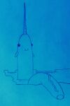  big_eyes big_penis black_eyes blue_background cetacean delphinoid elf_(movie) feral flippers foreskin genitals gigaboy hi_res horn huge_penis hyper hyper_genitalia hyper_penis ice male mammal marine monodontid mr_narwhal narwhal penis penis_out_of_underwear poking_out simple_background smile solo toothed_whale vein water what 