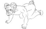  anthro bovid caprine crawling equid equine horn horse male male/male mammal naughty_ram nude solo 