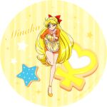  1girl aino_minako bishoujo_senshi_sailor_moon character_name full_body heart highres sailor_venus solo venus_symbol yellow_theme 