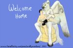  anthro bottomwear breasts clothing cuddling embrace equid equine female grope happy holding_(disambiguation) horse hug human larger_female male mammal nipples pegasus shorts size_difference smaller_male smile wings wolfywetfurr_(artist) 