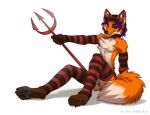  2021 4_toes 5_fingers anthro black_pawpads canid canine clothed clothing collar digital_media_(artwork) eyebrows eyelashes feet fingers fox fur hair koul looking_at_viewer male mammal orange_body orange_fur pawpads simple_background smile solo toes white_background 