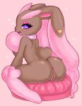  &lt;3 anus bedroom_eyes berrycreme big_butt butt female genitals hi_res lopunny narrowed_eyes neckwear nintendo open_mouth pok&eacute;mon pok&eacute;mon_(species) presenting presenting_hindquarters pussy seductive solo thick_thighs tongue video_games wide_hips 