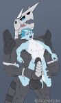  abs absurd_res aggron alolan_sandslash balls big_dom_small_sub big_penis black_body black_skin blue_body blue_skin dominant dominant_male duo erection genitals gradient_background hi_res holding_partner humanoid ice ice_hair imminent_sex knot male male/male metal muscular nintendo pecs penis plumpeachplus pok&eacute;mon pok&eacute;mon_(species) regional_form_(pok&eacute;mon) sandslash simple_background size_difference steel video_games white_body white_skin 