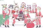  bangs blonde_hair brown_hair ceres_fauna christmas christmas_tree cookie couch fake_facial_hair fake_mustache food fur_trim gawr_gura gift hakos_baelz hat highres holocouncil hololive hololive_english holomyth irys_(hololive) its_still_kuno long_hair mori_calliope multicolored_hair multiple_girls nanashi_mumei ninomae_ina&#039;nis orange_hair ouro_kronii pointy_ears purple_hair santa_costume santa_hat takanashi_kiara tentacle_hair tsukumo_sana very_long_hair virtual_youtuber watson_amelia 