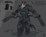  2017 anthro armor biped blizzard_entertainment body_armor canid canine canis claws furgonomics grey_background gun male mammal mask overwatch ranged_weapon reaper_(overwatch) shotgun simple_background solo video_games walking weapon wolf wolfdawg 