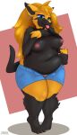  anklet anthro belly belly_squish breasts clothed clothing clothing_lift female jewelry looking_at_viewer manectric nintendo nipple_piercing nipples pawpadcomrade piercing pok&eacute;mon pok&eacute;mon_(species) pok&eacute;morph shiny_pok&eacute;mon shirt shirt_lift slightly_chubby solo squish tongue tongue_out topwear unbuttoned video_games 