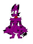  absurd_res anthro crouching fur hi_res humanoid joey_(l30lves) kangaroo l30lves macropod male mammal marsupial purple_body purple_fur simple_background solo white_background worried 