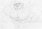  3_toes abs anatid anseriform anthro avian bentina_beakley big_muscles bird clothing disney duck ducktales ducktales_(2017) eyelashes feet female fist hair huge_muscles mono monochrome muscular muscular_female open_mouth sbshouseofpancakes short_hair sketch solo standing toes tongue traditional_media_(artwork) 