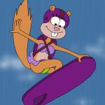  bikini clothing female mammal nickelodeon parachute rodent sandy_cheeks sciurid skydiving solo spanky15 spongebob_squarepants swimwear 