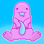  1:1 amphibian anthro anus blue_penis blue_tongue bodily_fluids drooling feet feral genitals male nintendo penis pink pink_body pink_skin pok&eacute;mon pok&eacute;mon_(species) quagsire saliva scalie solo spread_legs spreading tongue video_games whyv3rn303 