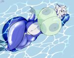 anthro big_breasts breasts canid canine darby disney female floating fox hi_res huge_breasts hyper hyper_breasts lips mammal pool_toy solo thick_lips trasnparent_shirt wffl_(artist) winnie_the_pooh_(franchise) 