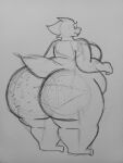  alphys anthro belly big_belly big_breasts big_butt breasts buckteeth butt claws eyewear female glasses hi_res huge_breasts huge_butt huge_hips huge_thighs lizard looking_at_butt looking_at_own_butt looking_at_self looking_back looking_back_at_self love_handles nervous nude obese obese_anthro obese_female overweight overweight_anthro overweight_female potatochip_(artist) rear_view reptile scalie simple_background solo standing teeth thick_tail thick_thighs three-quarter_view undertale_(series) wide_hips 