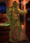  2021 abs absurd_res after_bath anthro argonian balls barazoku bath bathroom bethesda_softworks big_balls big_muscles big_penis body_hair chest_hair dialogue english_text flaccid foreskin genitals hair hi_res horn humanoid_genitalia humanoid_penis inside looking_at_viewer male muscular muscular_anthro muscular_male naughtyxerigart navel nipple_piercing nipple_ring nipples non-mammal_balls non-mammal_nipples nude obliques pecs penis piercing pubes quads scalie shelf signature solo standing talking_to_viewer text the_elder_scrolls towel vein video_games water wet wet_body window 