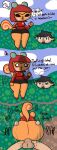  ambiguous_penetration animal_crossing anthro bottomwear clothing cowgirl_position disembodied_head disembodied_penis duo female female_on_top from_front_position genitals hazel_(animal_crossing) hi_res hotpants human instant_loss_2koma klutzatdusk male male/female mammal motion_lines nintendo on_bottom on_top penetration penis penis_awe penis_shadow public riding rodent sciurid sex short_stack shorts smug sound_effects surprise teasing tight_clothing video_games villager_(animal_crossing) 