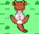  animated belly big_belly blush canid canine disembodied_hand eyes_closed fox grass log looking_pleasured low_res male mammal nipples plant solo thumbnail vorochi wagging wood 