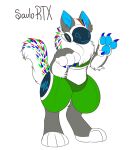  absurd_res anthro blue_eyes fur hi_res khramchee machine male protogen saulo_rtx solo solo_focus white_body white_fur 