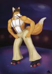  anthro canid canine disco dobie-ace fox hi_res male mammal skates solo 