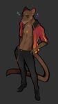  2021 anthro brown_body brown_fur clothed clothing digital_media_(artwork) eyebrows eyelashes fur male navel ni70 solo standing 