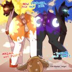  2021 animal_genitalia animal_pussy anus butt clitoris cold-blooded-twilight cutie_mark daybreaker_(mlp) dialogue digital_media_(artwork) dock duo_focus english_text equid equine equine_pussy female feral friendship_is_magic genitals group hair hasbro hi_res horn looking_back mammal my_little_pony nightmare_moon_(mlp) pussy sibling sister sisters text winged_unicorn wings 