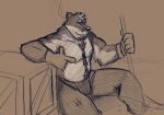  2021 anthro badger biped box bulge clothing container dippubear hi_res humanoid_hands male mammal mustelid musteline nipples sketch slightly_chubby solo underwear 