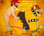  2021 absurd_res all_fours anal anal_penetration anthro big_butt blush bodily_fluids bowser bowsette_meme butt clothed clothing comic crossdressing crown dialogue digital_drawing_(artwork) digital_media_(artwork) doggystyle duo english_text from_behind_position hi_res horn human humor koopa looking_pleasured male male/male male_penetrated male_penetrating male_penetrating_male mammal mario mario_bros meme nintendo open_mouth panties penetration scalie sex size_difference slightly_chubby small_dom_big_sub super_crown surprise sweat tail_motion tailwag text torn_clothing trashtoonz underwear video_games wardrobe_malfunction 