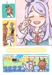  +++ 3girls :d agnes_tachyon_(umamusume) ahoge animal_ears bangs blush brown_hair closed_eyes commentary_request crying dragging eyebrows_visible_through_hair from_behind gameplay_mechanics gold_ship_(umamusume) hc2002 highres horse_ears horse_girl horse_tail long_hair long_sleeves looking_at_another mejiro_mcqueen_(umamusume) multiple_girls neck_ribbon nose_blush pointing_at_another racing red_ribbon ribbon rubbing_eyes running shaded_face smile sweat swept_bangs tail umamusume upper_body white_hair 