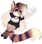  2021 alpha_channel anthro breasts canid canine clothed clothing digital_media_(artwork) ear_piercing ear_ring eyebrows eyelashes female hair hi_res kittydee mammal piercing purple_eyes solo 