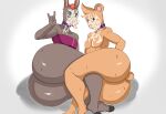  absurd_res anthro asinus big_butt bodily_fluids butt cherryfox73 collar cum cum_on_face digital_media_(artwork) donkey duo equid equine genital_fluids hair hi_res illie_(cherryfox73) jewelry male male/male mammal milo_(cherryfox73) nude orange_hair piercing purple_collar sex simple_background smile sweat tongue tongue_out ursid 