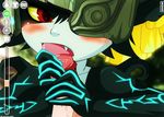  blonde_hair blowjob blush fang game helmet imp_midna lick midna monster_girl naked penis red_eyes the_legend_of_zelda tongue 