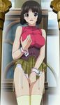  black_hair bob_cut breasts garter_belt large_breasts older panties rosario+vampire screencap sendou_yukari short_hair solo underwear wrist_cuffs 