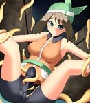  alternate_costume futanari haruka_(pokemon) hisui_(stapspats) lowres penis pokemon pokemon_(game) pokemon_emerald pokemon_rse shorts solo tentacles 