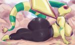  anthro big_breasts big_butt breasts butt female flygon green_body huge_butt kiseff looking_at_self looking_back nintendo pok&eacute;mon pok&eacute;mon_(species) solo thick_thighs video_games wide_hips 